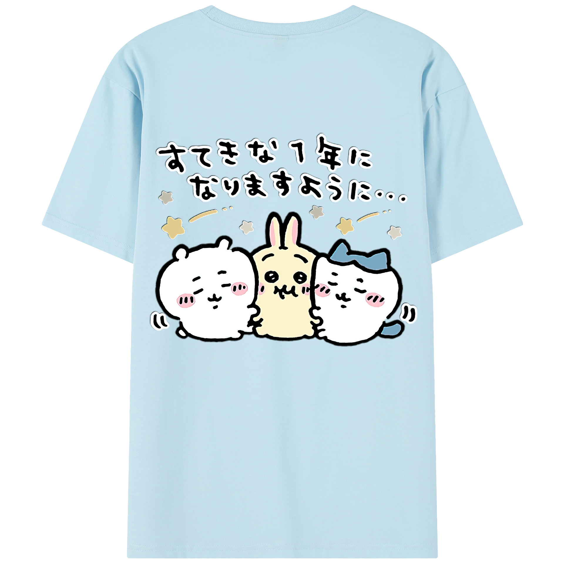（画像用） ちいかわ ちいかわ Chii-kawa chiikawa 綿100％半袖Tシャツ（背面プリント）